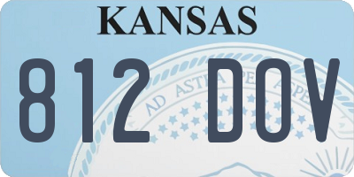 KS license plate 812DOV