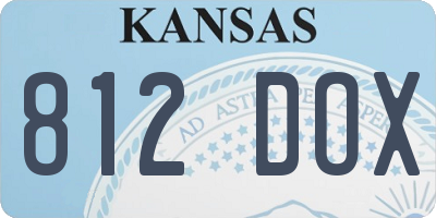 KS license plate 812DOX