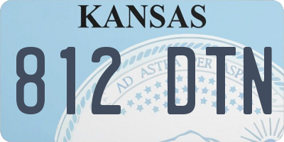 KS license plate 812DTN
