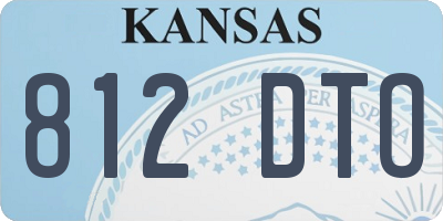 KS license plate 812DTO
