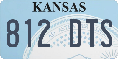 KS license plate 812DTS