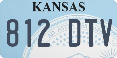 KS license plate 812DTV