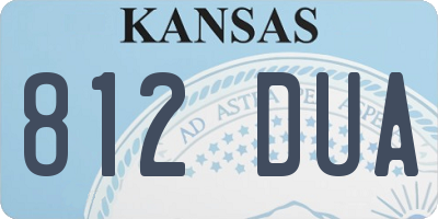 KS license plate 812DUA