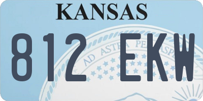 KS license plate 812EKW