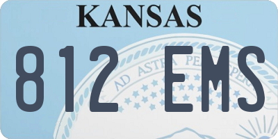 KS license plate 812EMS
