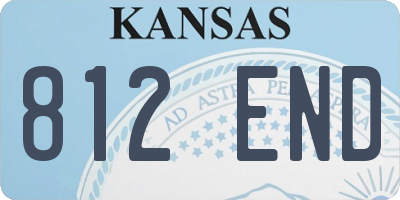 KS license plate 812END