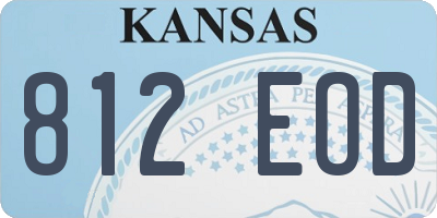 KS license plate 812EOD