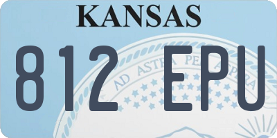 KS license plate 812EPU