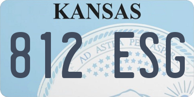 KS license plate 812ESG