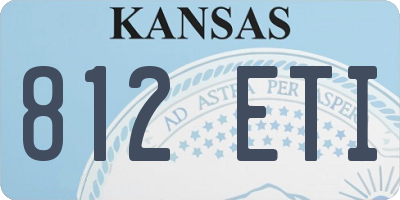 KS license plate 812ETI