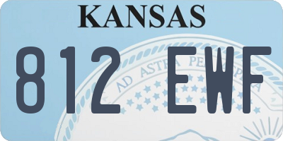 KS license plate 812EWF