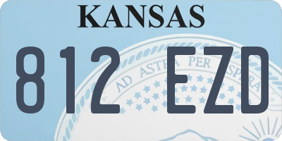 KS license plate 812EZD