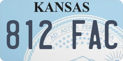 KS license plate 812FAC
