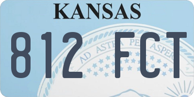 KS license plate 812FCT