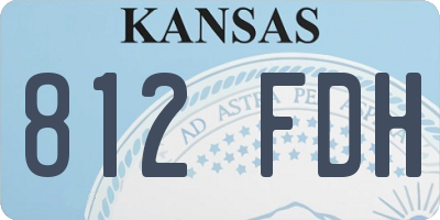 KS license plate 812FDH