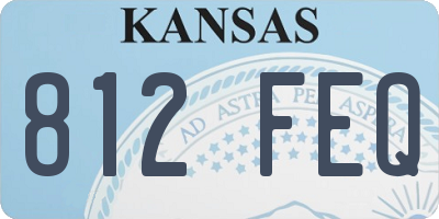 KS license plate 812FEQ