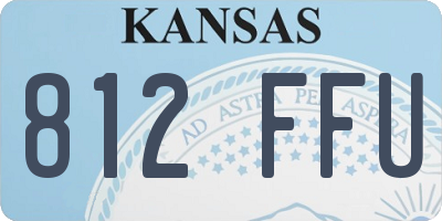 KS license plate 812FFU