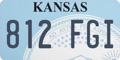 KS license plate 812FGI
