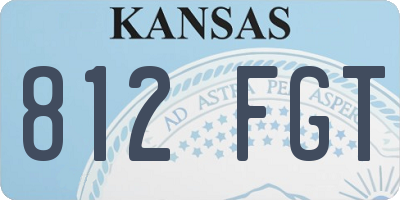 KS license plate 812FGT