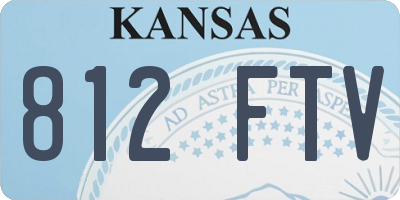 KS license plate 812FTV