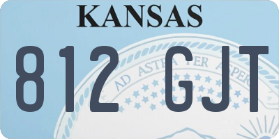 KS license plate 812GJT