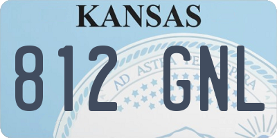 KS license plate 812GNL
