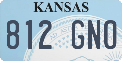 KS license plate 812GNO