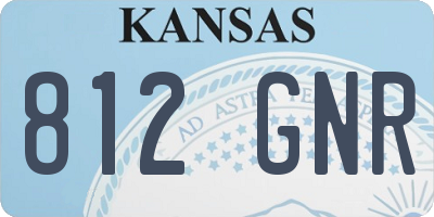 KS license plate 812GNR