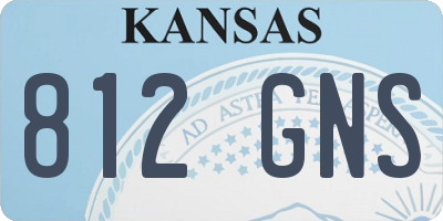 KS license plate 812GNS