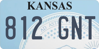 KS license plate 812GNT