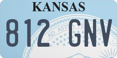 KS license plate 812GNV