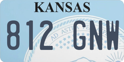 KS license plate 812GNW