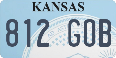 KS license plate 812GOB