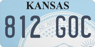 KS license plate 812GOC