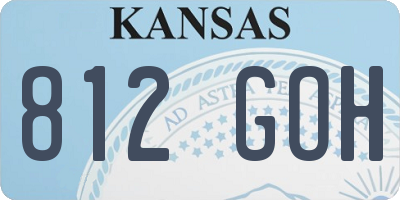 KS license plate 812GOH