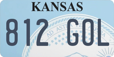 KS license plate 812GOL