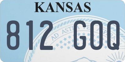 KS license plate 812GOQ