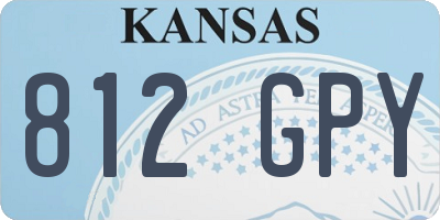 KS license plate 812GPY