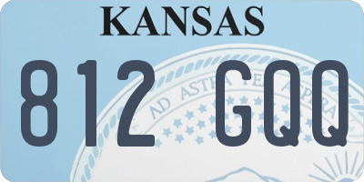 KS license plate 812GQQ