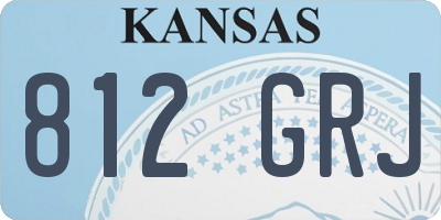 KS license plate 812GRJ