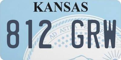 KS license plate 812GRW