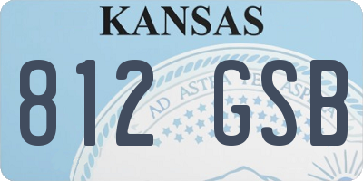 KS license plate 812GSB