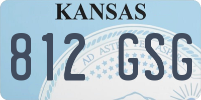 KS license plate 812GSG
