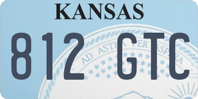 KS license plate 812GTC