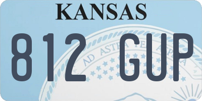 KS license plate 812GUP