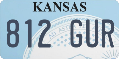 KS license plate 812GUR