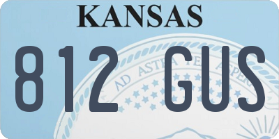 KS license plate 812GUS