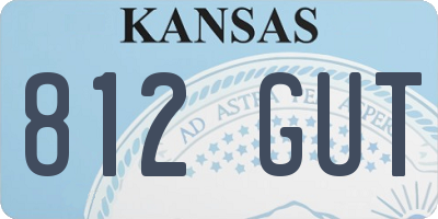 KS license plate 812GUT