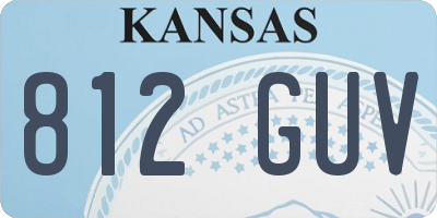 KS license plate 812GUV
