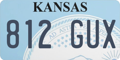 KS license plate 812GUX